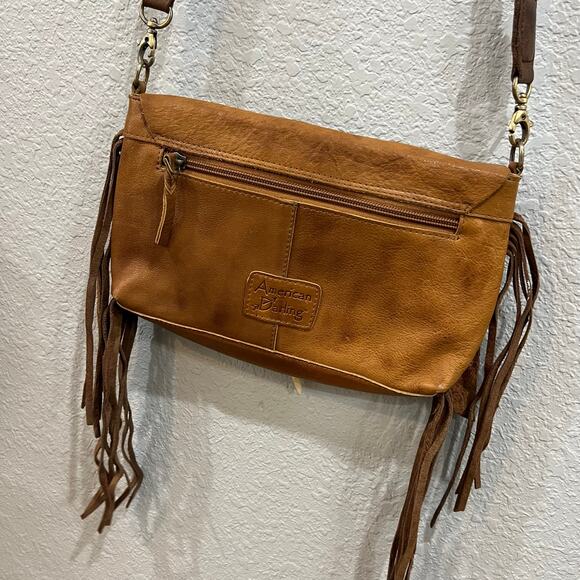 American Darling Genuine Leather Fringe Crossbody Bag - Picture 7 of 7